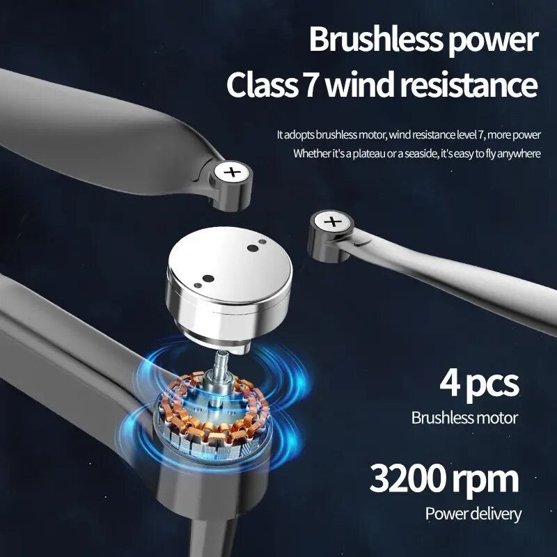 S177Pro Drone 4k Dual Camera Brushless Motor Wifi FPV