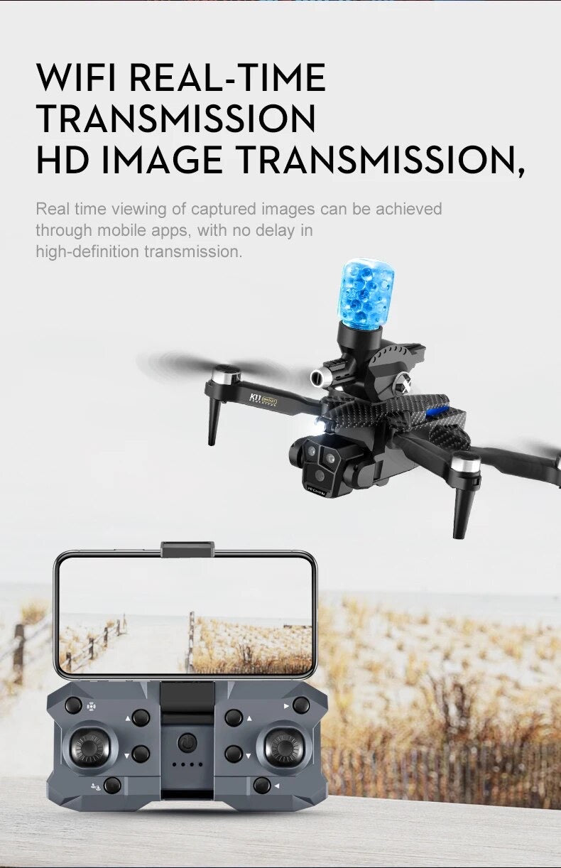 K11 Max Drone RC Quadcopter Wifi FPV 2.4GHz WaterBomb Launcher