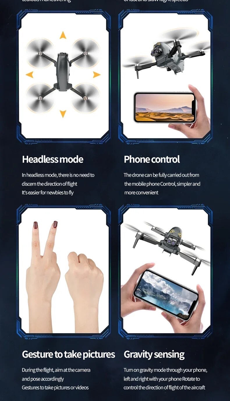 S177Pro Drone 4k Dual Camera Brushless Motor Wifi FPV