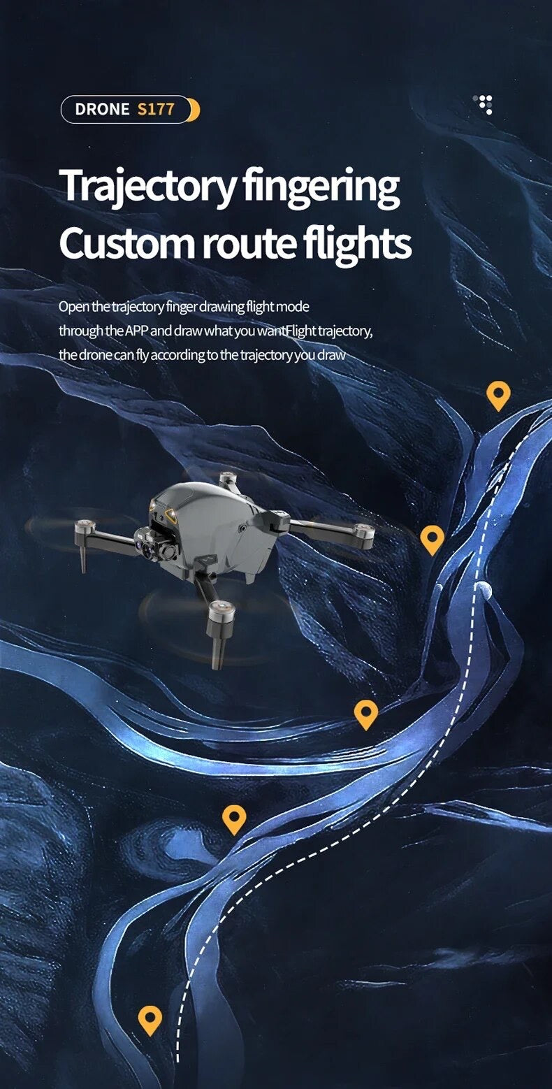 S177Pro Drone 4k Dual Camera Brushless Motor Wifi FPV