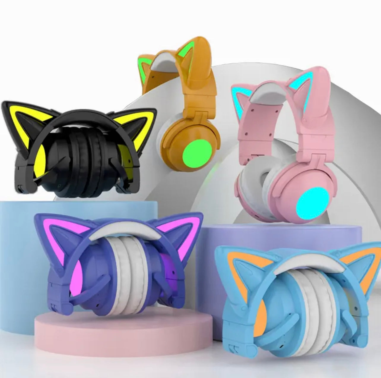 Cat Ears RGB Bluetooth Gaming Headset