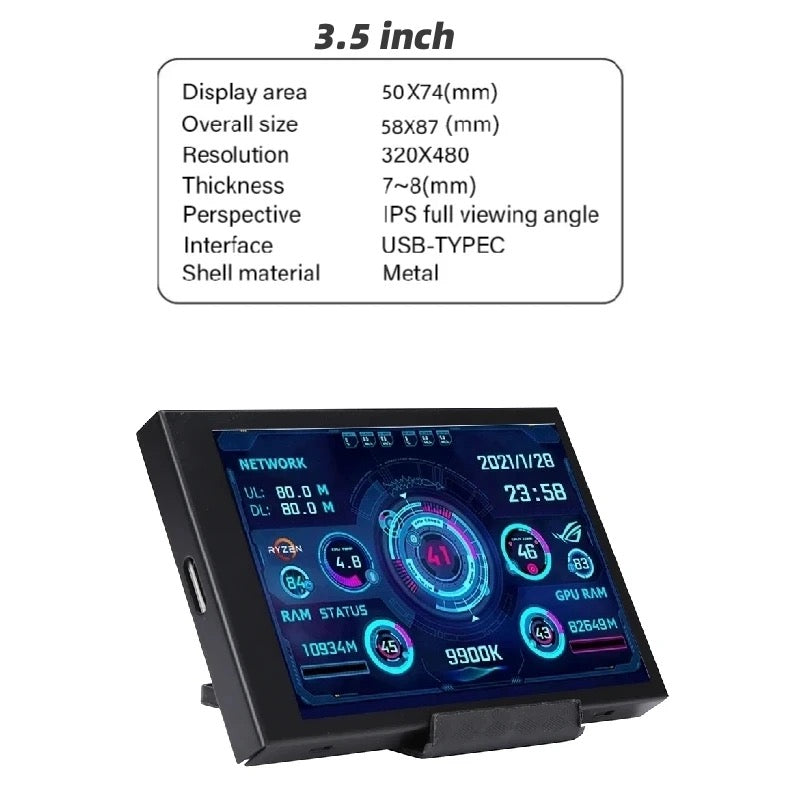 3.5in Cpu Gpu HDD RAM Monitor Screen