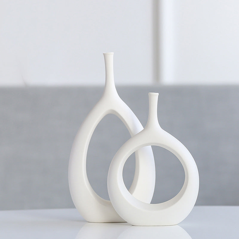 Nordic Creative White Ceramic Vase