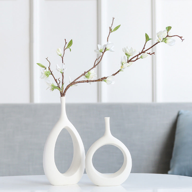 Nordic Creative White Ceramic Vase