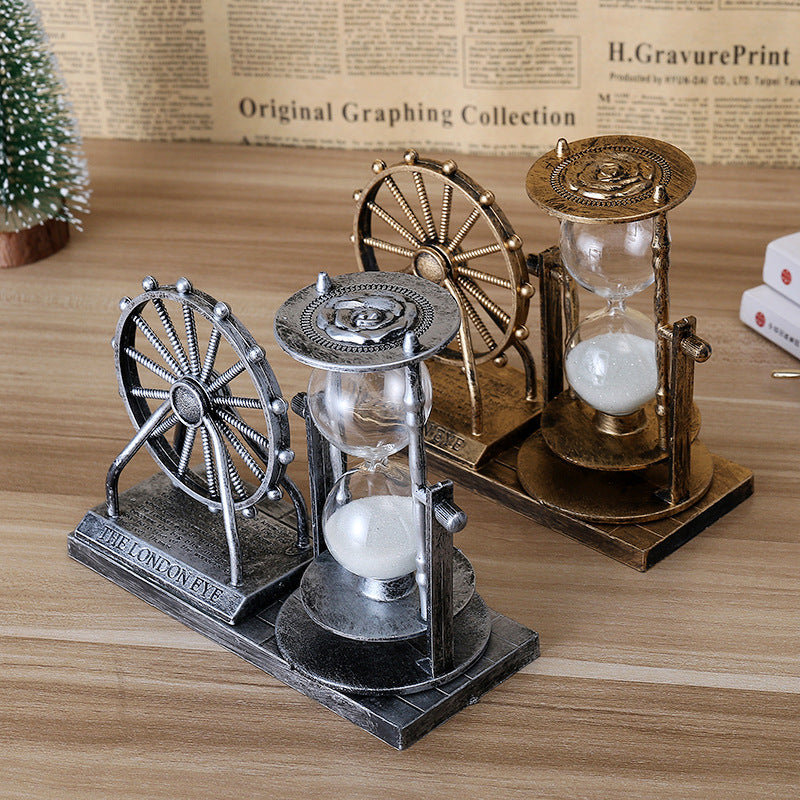 Vintage Rotating Wheel Hourglass