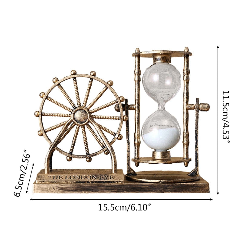 Vintage Rotating Wheel Hourglass