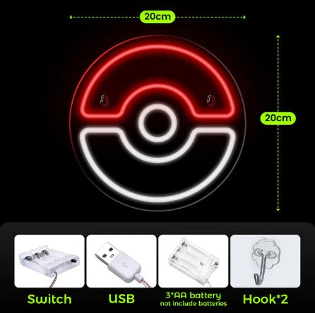 Poke Ball LED Neon USB Light