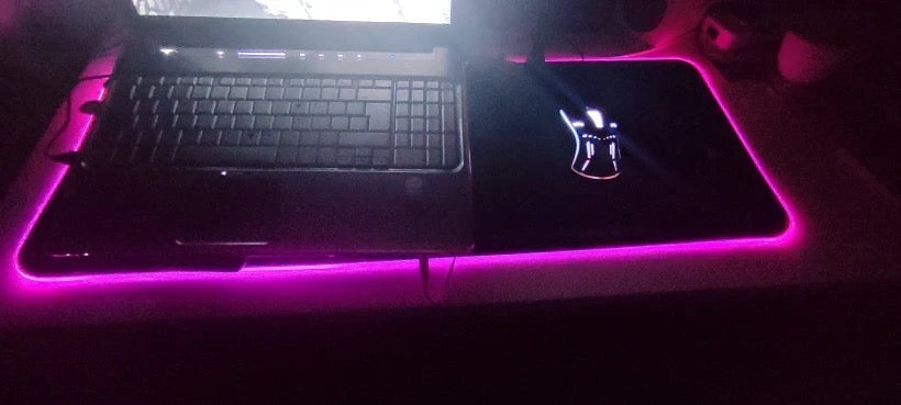 RGB Anti Skid Lighting Keyboard & Mouse Pad LARGE USB