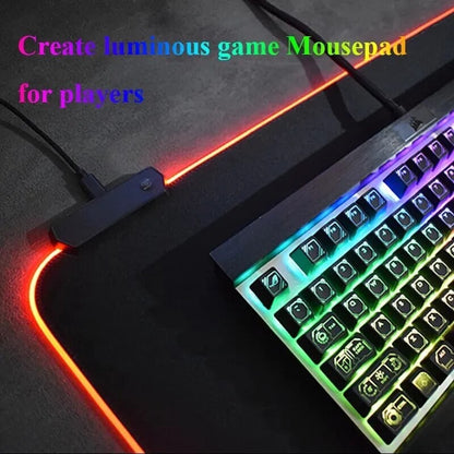 RGB Anti Skid Lighting Keyboard & Mouse Pad LARGE USB