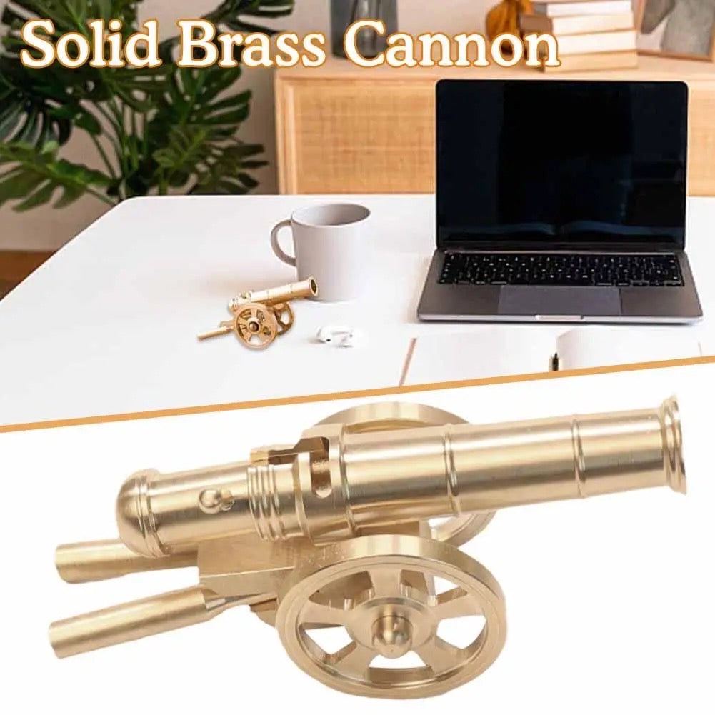 Solid Brass Firing Capable Cannon Decor
