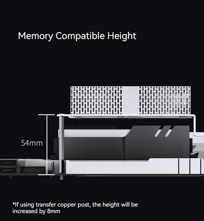 DDR5 DDR4 RAM Memory Cooler Heatsink RGB 4pin 12v