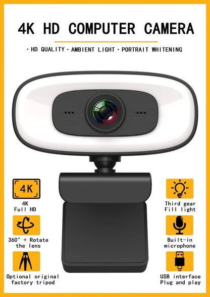 Streaming PC WebCam 4k 1080p 30FPS Excellent Picture quality USB