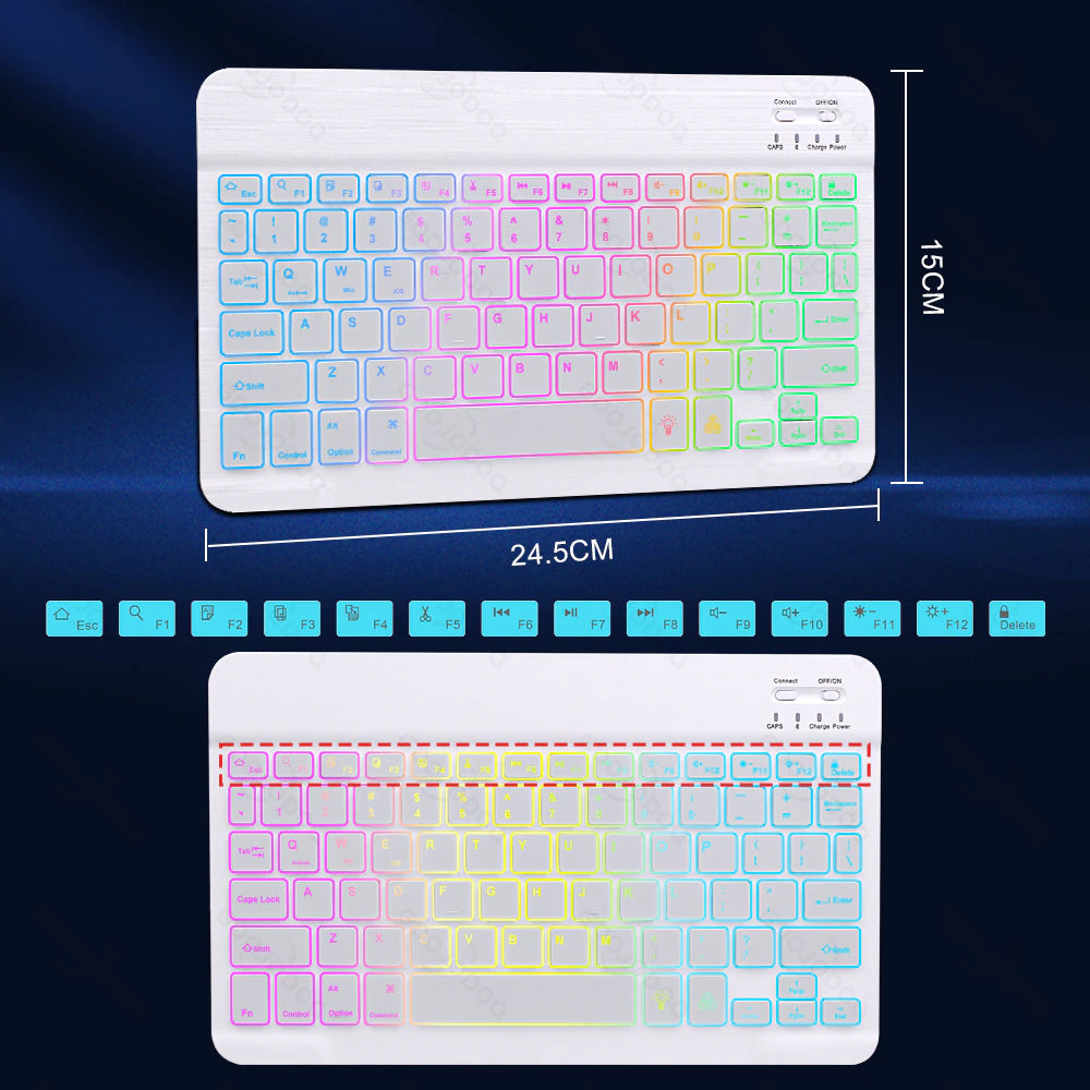 10inch RGB Keyboard & Mouse Combo For iPad and PC