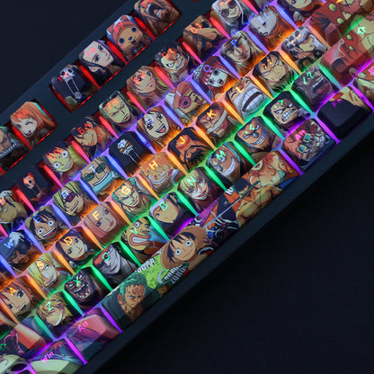 108 Keycaps Anime One Piece FULL SIZE KEYBOARD