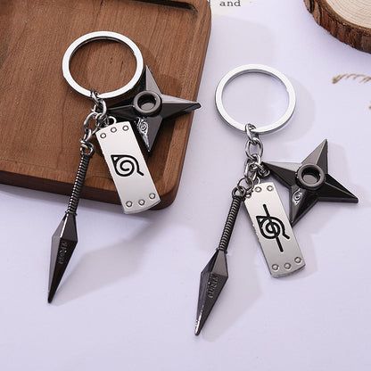 Kunai Shuriken Konoha Ninja Keychain