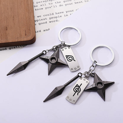 Kunai Shuriken Konoha Ninja Keychain