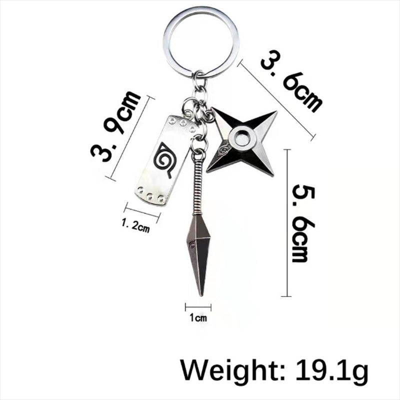 Kunai Shuriken Konoha Ninja Keychain