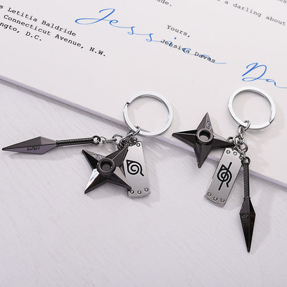 Kunai Shuriken Konoha Ninja Keychain