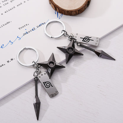 Kunai Shuriken Konoha Ninja Keychain