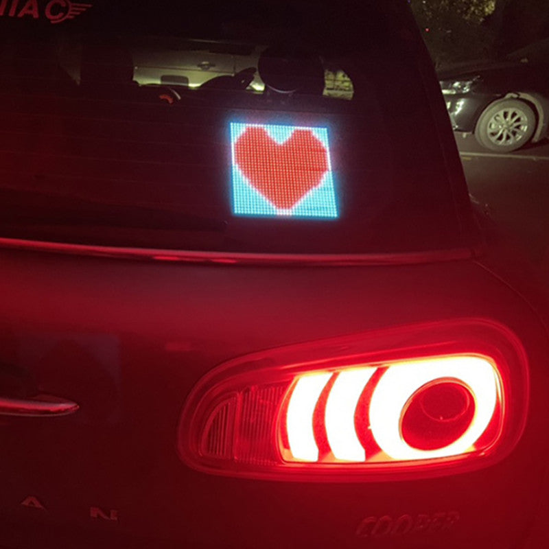 Car LED Display Screen APP Remotely Control GIF Programmable Message