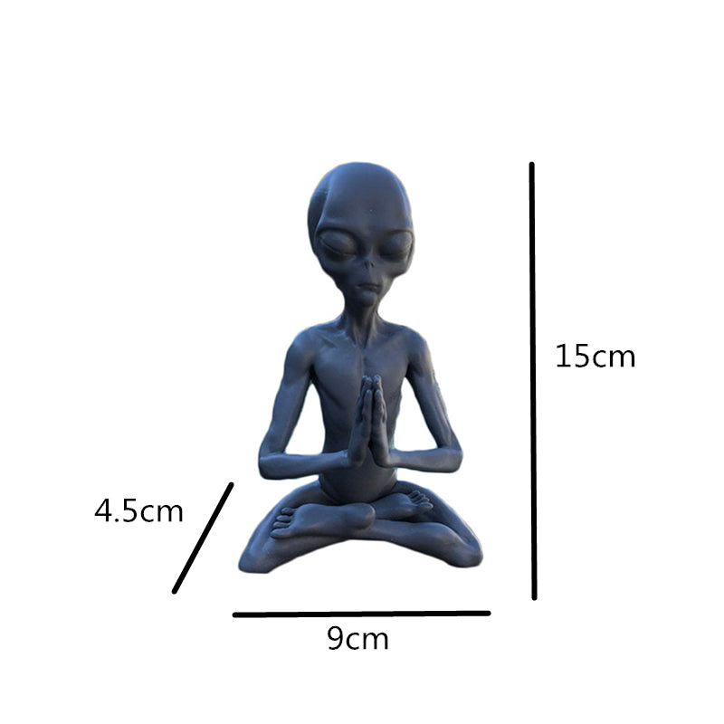 SHHH! Meditating Alien Statue
