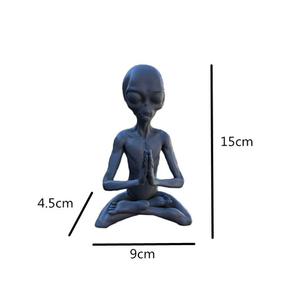 SHHH! Meditating Alien Statue