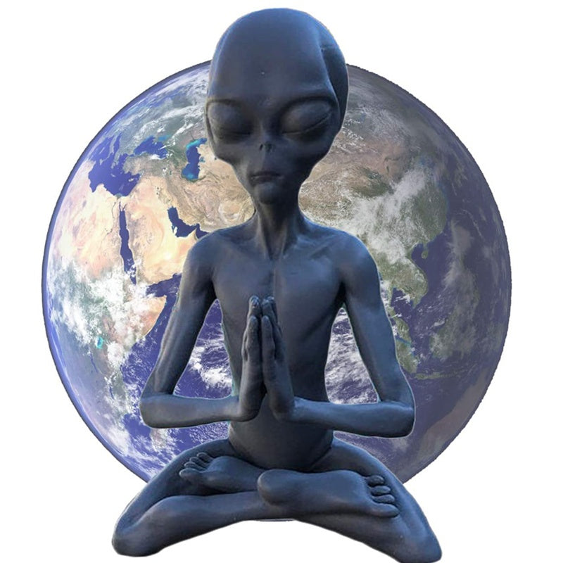SHHH! Meditating Alien Statue