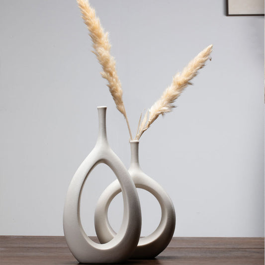 Nordic Creative White Ceramic Vase