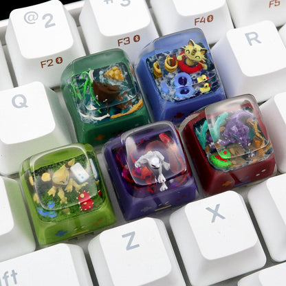 Pokemon Handmade Three-dimensional Resin Keycaps Translucent