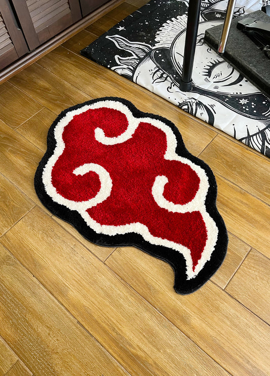 Japanese Red Cloud Doormat Mat Anti-Slip Handmade Rug