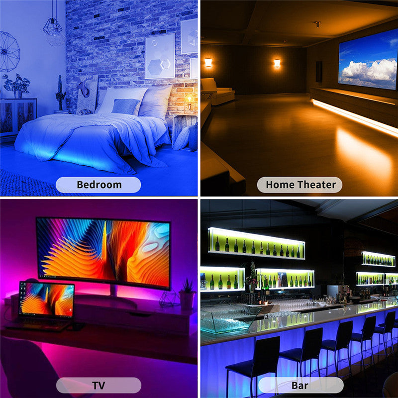 TV Backlight Bluetooth USB RGB LED Tape Lights 1m 2M 3M 4M 5m SMD 5050