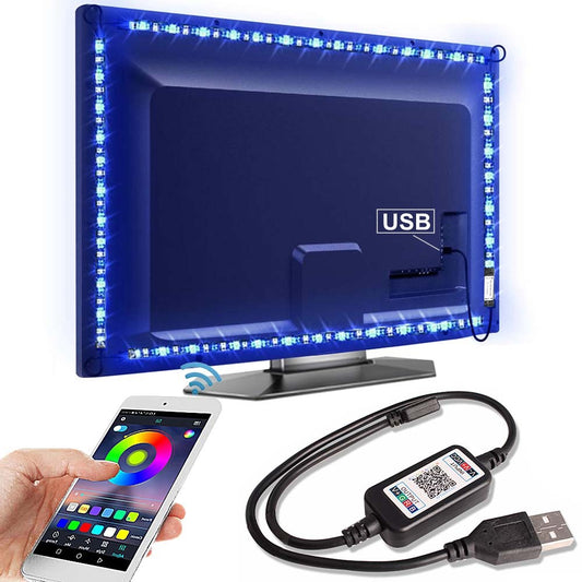 TV Backlight Bluetooth USB RGB LED Tape Lights 1m 2M 3M 4M 5m SMD 5050