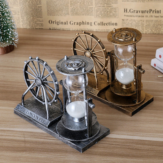 Vintage Rotating Wheel Hourglass