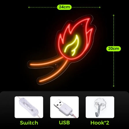 Charmander's Tail LED Neon USB Light